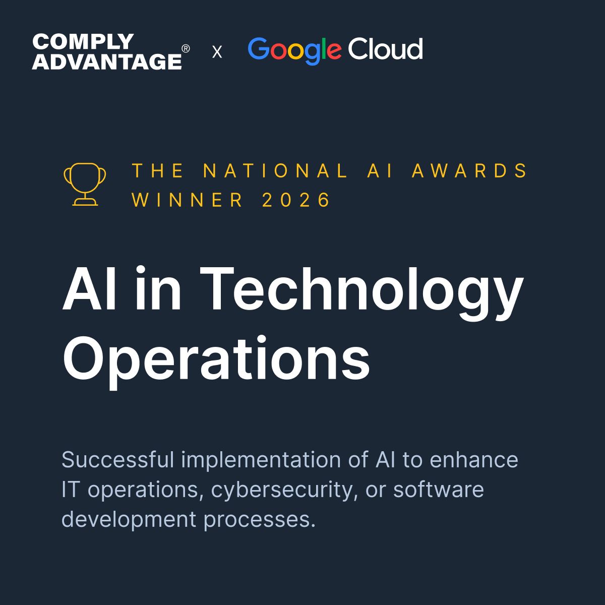 Winner: AI in Technology Operations
